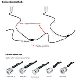 6-Pack 2-Pin Waterproof IP67 LED Extension Cables - 1 Meter (100cm) Male to Female DC Connector