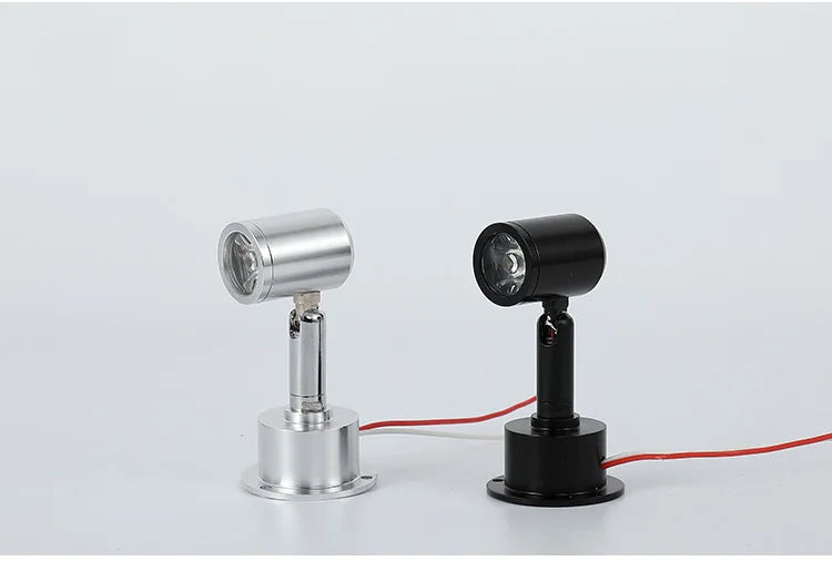LED Spotlights Mini Ceiling Down Lights 1W 3W AC85-265v Surface Mounted Bulbs for Cabinet Counter Showcase