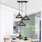 Vintage Retro Black Iron Net-Cage Kitchen Pendant Light E27 LED Hang lamp Fixture For Bedroom Living Room Restaurant