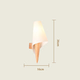 Japanese Decoration Wall Wood Lamp Glass Lampshade Bedroom Entrance Aisle Indoor Home Lights E27 LED Nordic Bedside Wall Light