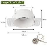 Frameless Recessed LED Ceiling Downlight Adjustable Mount Frame Socket GU10/MR16/MR11 Bulb Holder Spot Lighting Fitting Fixture