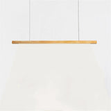 Nordic Wooden LED Pendant Lights Dining Room Restaurant Kitchen Hanging Lamp Home Decor Walnut Wood Office Strip Lights Fixtures
