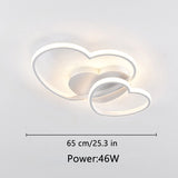 Light For Home Led Light For Bedroom Women Princess Heart Shape Ceiling Lights Lamp Dimmable For Wedding Girls Room Bedroom