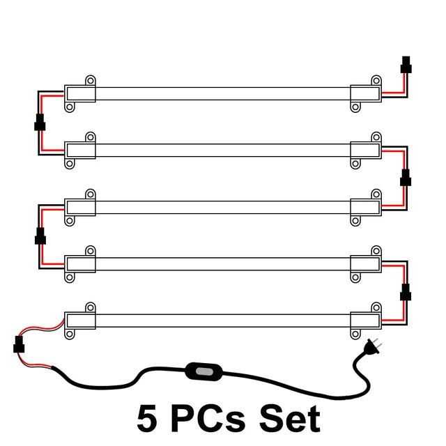 220V LED Rigid Strip Night Lamp Under Cabinets 72 LEDs 30cm 40cm 50cm 8W With Switch ON/OFF EU Plug LED Bar lights Desk Bulb