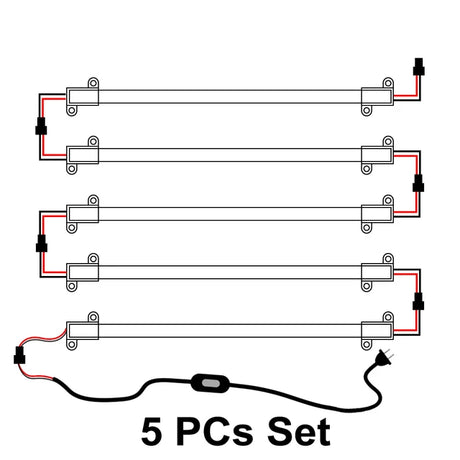 220V LED Rigid Strip Night Lamp Under Cabinets 72 LEDs 30cm 40cm 50cm 8W With Switch ON/OFF EU Plug LED Bar lights Desk Bulb