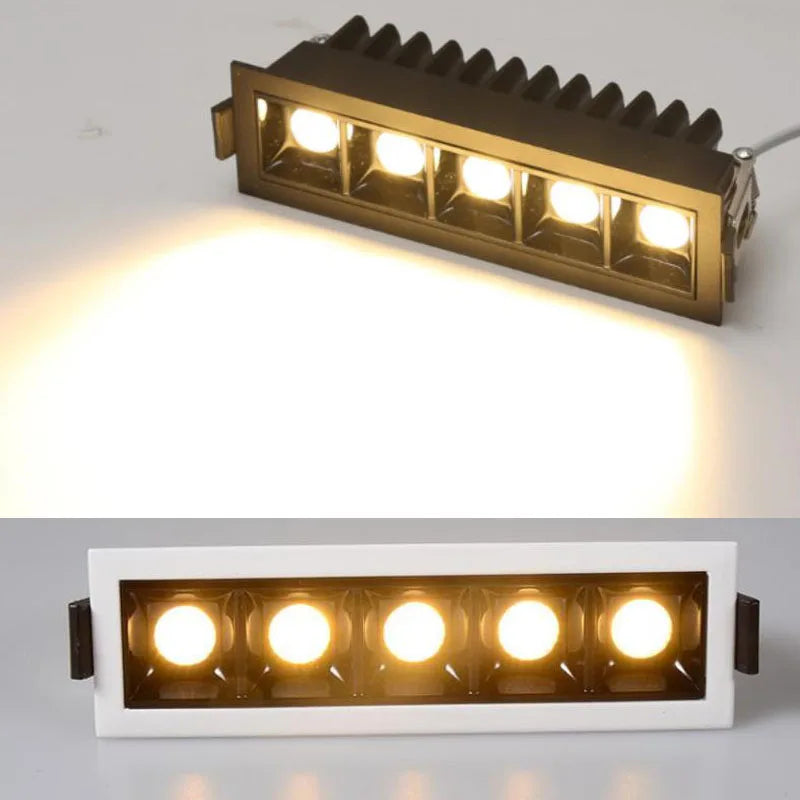 Dimmable Recessed Linear LED Downlight - 2W 4W 6W 10W 20W 30W