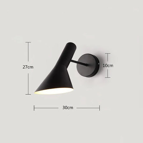 Nordic Wall Lamp Black White E27 Bedroom Bedside Lamp Simple Modern Aisle Corridor Hotel Background Wall Lamp Creative LED Lamp
