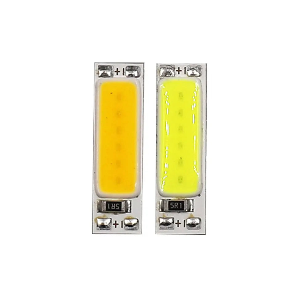 25x7mm COB LED Light  1W 3V LED Lamp Chip 25mm Super Tiny Bar Lights Warm Cold white for DIY Electronic products Signal Lighting