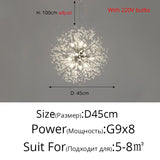 Modern Dandelion LED Lighting Pendant Lights Living Room Dining Room Bedroom pendant Lights Starry Fireball Lighting Fixtures