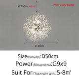 Modern Dandelion LED Lighting Pendant Lights Living Room Dining Room Bedroom pendant Lights Starry Fireball Lighting Fixtures