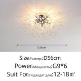 Modern Dandelion LED Lighting Pendant Lights Living Room Dining Room Bedroom pendant Lights Starry Fireball Lighting Fixtures