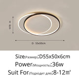 Modern LED Ceiling Lights For Bedroom Study Living Room Indoor Round Lighting Lamps Decoration Luminaria Lustres Lamparas Avize