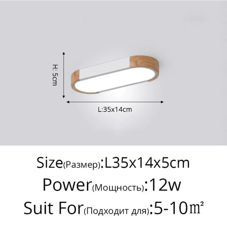 Modern Ceiling Lights Simplicity Creative Cottage Strip White Gray Green Wood Decoration Kitchen Aisle Corridor Indoor Lighting