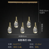 New Crystal Led Pendant lights Nordic luxury brass Dining Room Bar Kitchen suspension Luminaire bedroom bedside Hanging lamp