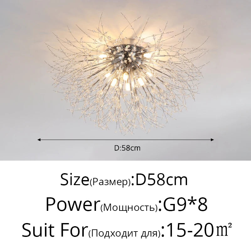 Modern Dandelion LED Lighting Pendant Lights Living Room Dining Room Bedroom pendant Lights Starry Fireball Lighting Fixtures
