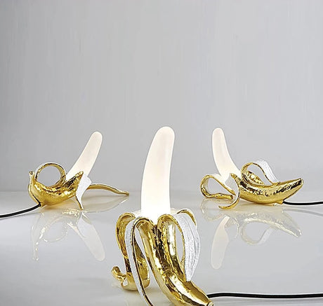 Resin Banana Table Lamps Living Room Bedroom Bedside  Lamp Led Glass Night light Bar Desk Light art Home Decors Luminaria