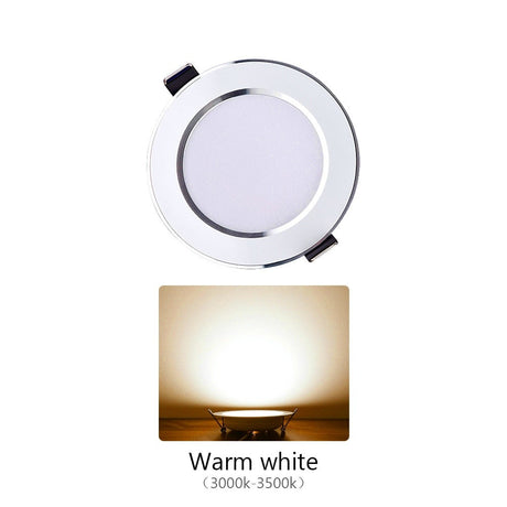 10PCS LED Downlight Recessed Ceiling Lamp 5W 9W 12W 15W Three-color dimmable/Cold white/Warm white led Spotlight AC 220V