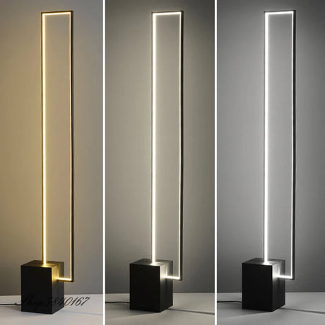 Modern Led Floor Lamp Iron Square Standing Lamp for Bedroom Living Room Art Decors Study Metal Floor Light Fixtures Table Lamp