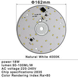 LED Bulb Lamp Chip 3W 6W 12W 18W AC 220V 240V Smart IC No Need Driver DIY Natural White For led downlight Spotlight lamp beads