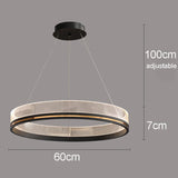 Modern Nordic Light Luxury Round Acrylic Ceiling Chandelier Bedroom Restaurant Hotel Lobby Cord Pendant Lighting