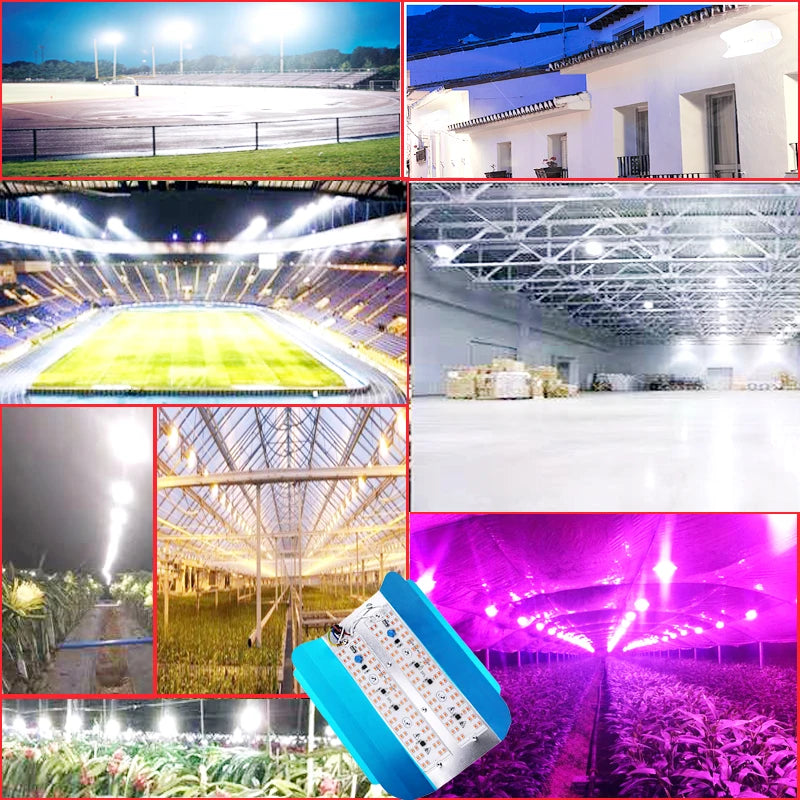 100W 50W 30W 220V 110V led plant grow light full spectrum LED Flood Light Reflector Flood Light Waterproof IP65 Spotlight