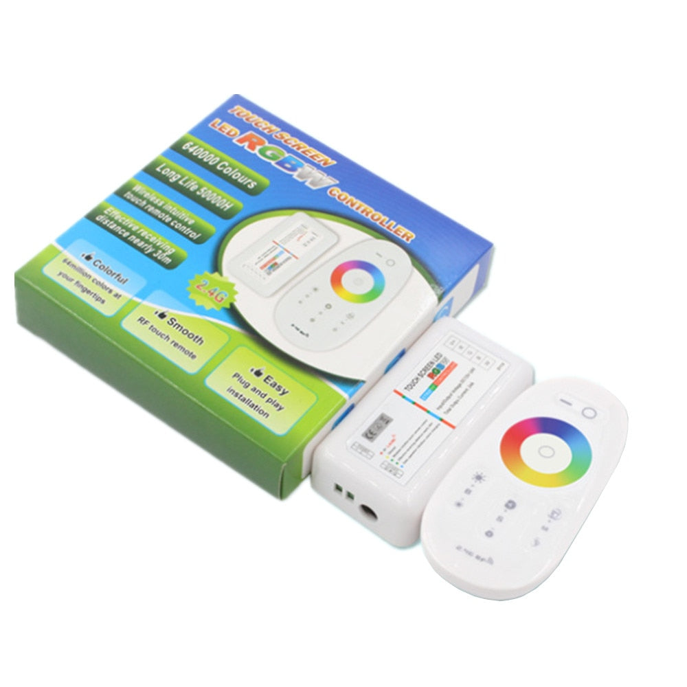 2.4G RGB RGBW LED strip controller touch remote control RF wireless DC 12V 24V LED driver touch screen led controller