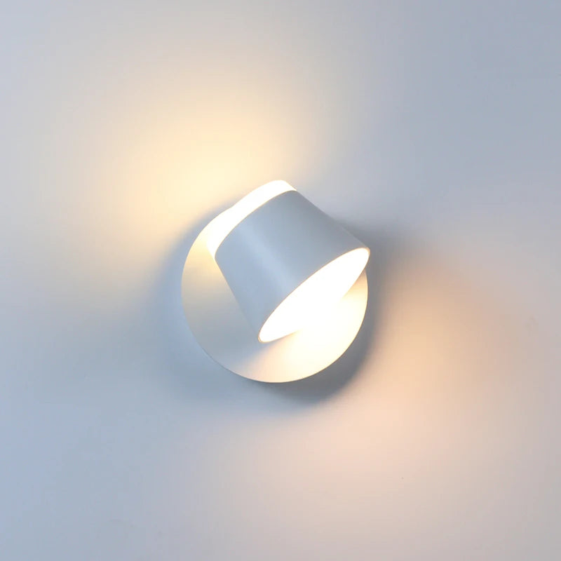 Nordic Rotatable LED Wall Sconce Lamp - Modern Minimalist Wall Light for Bedroom Bedside Reading, Bathroom, Aisle & Hotel Decor