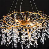 Nordic Gold Crystal Chandelier Lighting Modern Large Luster LED Ceiling Chandelier Loft Art Hanging Lamp for Living Room Lusters