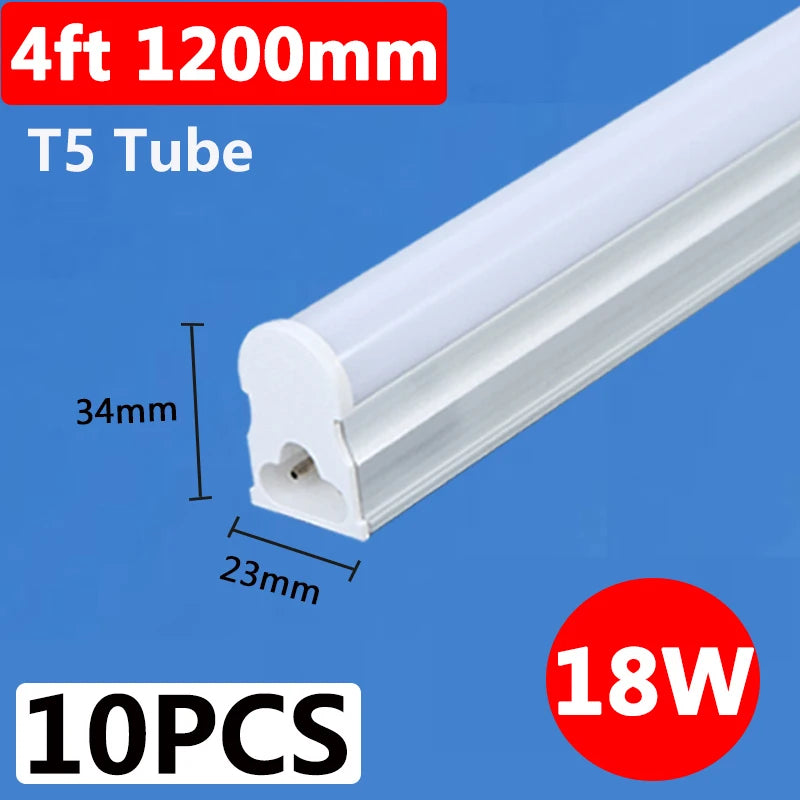 4ft (120cm) T5/T8 LED Tube Light (40W/60W, 220V) - Cold White & Warm White Ceiling Lamp Bar for Home, Office & Workshop