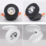 Dimmable 3W 5W 7W 12W Slim COB Ceiling Recessed Downlight 360 Degree Rotatable 90degree Foldable LED Spot Light Indoor Lighting