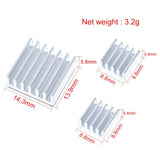 Adhesive Raspberry Pi Heatsink Cooler Pure Aluminum Heat Sink Set Kit Radiator For Cooling Raspberry Pi 2 B