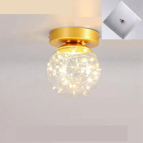 Modern Corridor Ceiling Light Nordic Personality Creative Round Glass Ball Ceiling Lamp For Home Kids Room Decorations Lighting