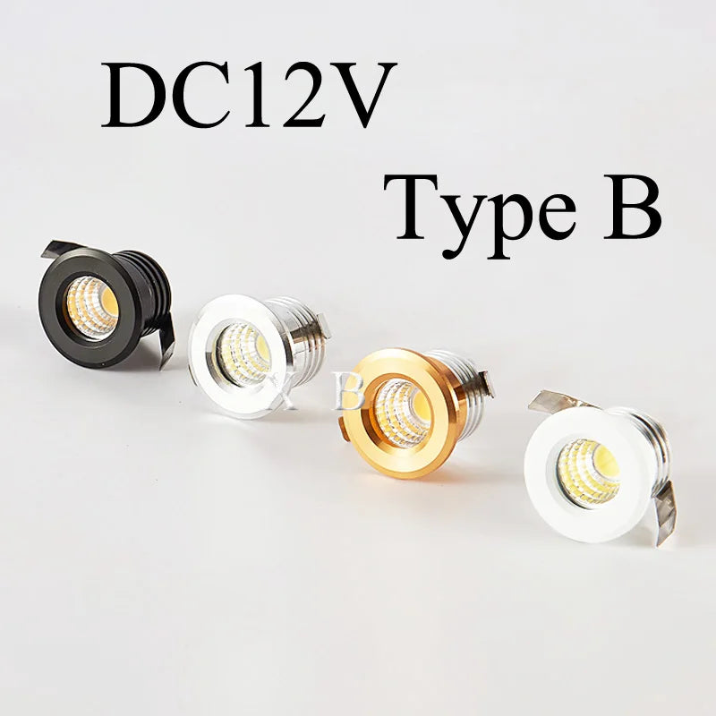 1W 3W Led recessed cabinet mini spot light 110V 220v downlight 12v dc jewelry show Include Led Driver 4000K Ceiling light lamp