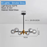LED chandeliers vintage luxury glass bubble light for Dining Room Kitchen Living Room Bedroom Indoor farmhouse light fixture