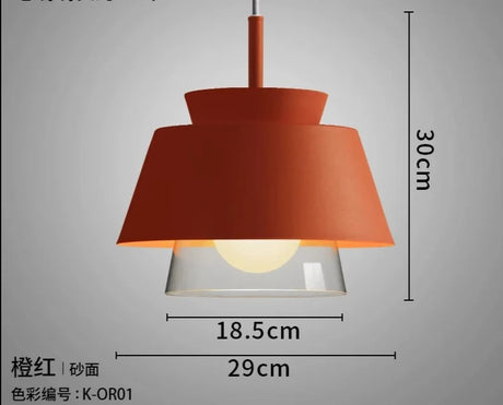 Nordic Colorful Iron Glass Led Pendant Light Modern Dining Room Kitchen Hanging Lamp Lighting Fixtures Loft Industrial Art Decors