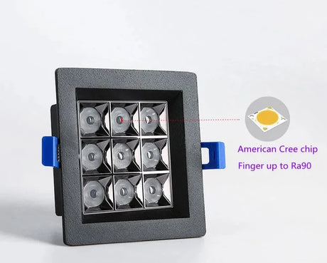 Dimmable embedded LED panel, square ceiling lamp, 15W, 24w, 30w, AC110V, 220V, 1 pc.