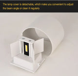 IP65 Waterproof 6W 12W COB LED Wall Lamp Indoor Outdoor Simple Style Aluminum Wall Lights for Bedroom Hallway Porch Balcony