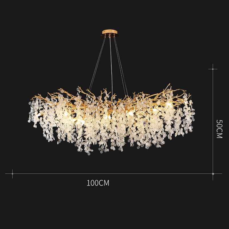 Nordic Crystal Luxury LED Chandelier Lighting Home Decoration LOFT Villa Lustre Living Room Hotel Hall Art Indoor Decor Lighting