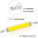 R7S LED COB Bulb Light 78mm 118mm Glass Tube High Power AC110V 220V Home Replace Halogen Lamp