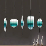 Wonder Glass Night Flow Bespoke Glass pendant light teardrop-shaped Blue pendant light art deco Italian Replica designer Lamp