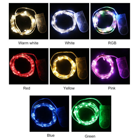 LED Mini Christmas Light Copper Wire String Light For Wedding Garland Party 1M 2M 3M 5M Waterproof without battery Fairy Light