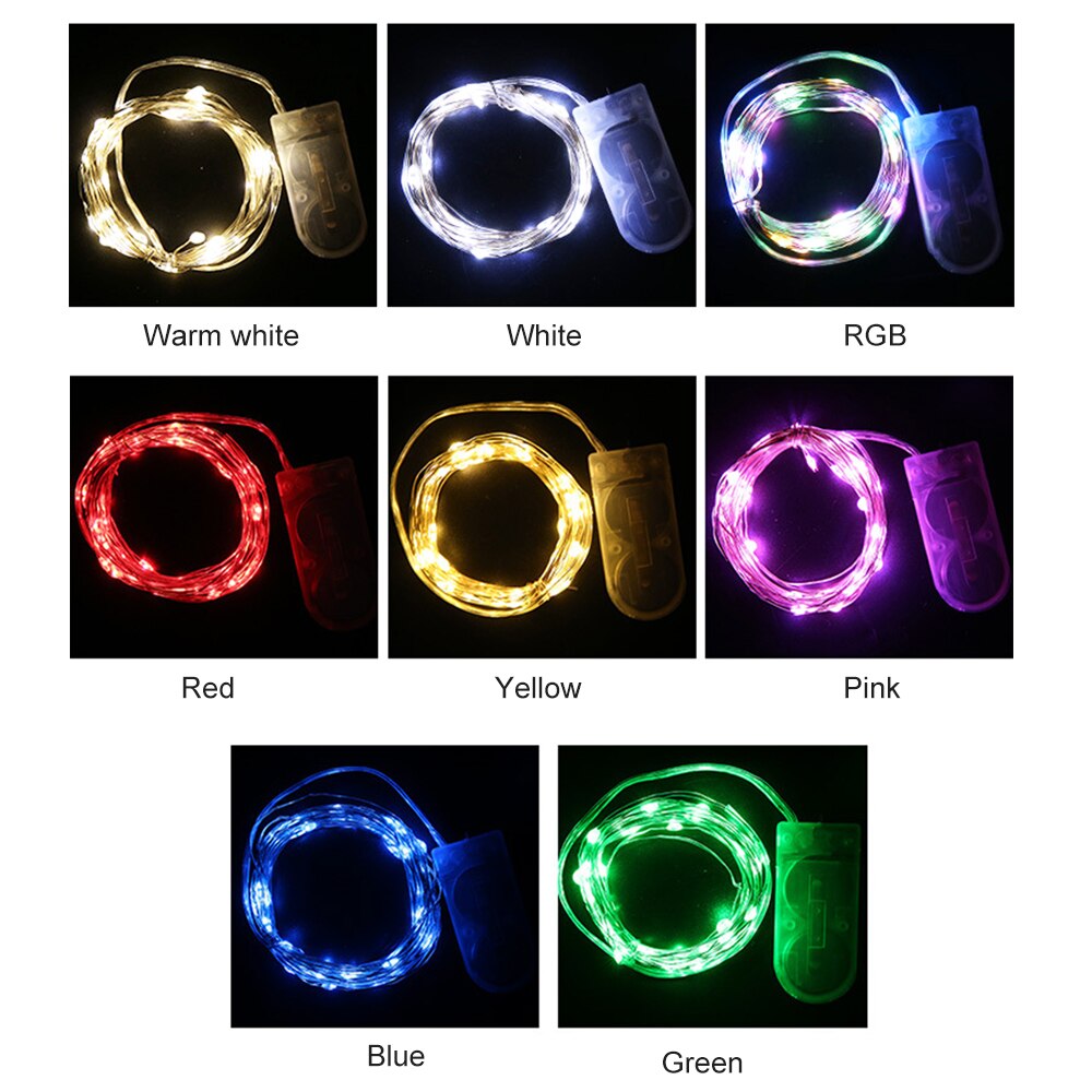 LED Mini Christmas Light Copper Wire String Light For Wedding Garland Party 1M 2M 3M 5M Waterproof without battery Fairy Light