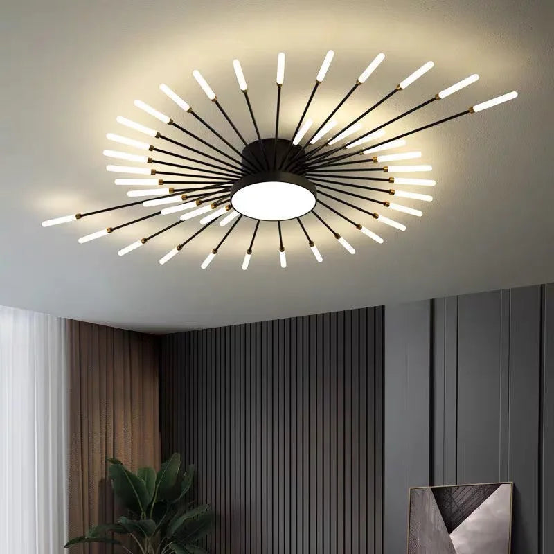 2025 New fireworks led Chandelier For Living Room Bedroom Home chandelier Modern Led Ceiling Chandelier Lamp Lighting chandelier