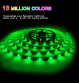 LED Strip Light Lamp 5050 RGB Music Lights TV Screen Backlight Waterproof Outdoor Lighting Neon Lights 5V+Remote Control + Adapter