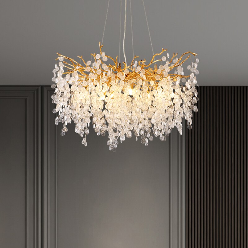 Nordic Crystal Luxury LED Chandelier Lighting Home Decoration LOFT Villa Lustre Living Room Hotel Hall Art Indoor Decor Lighting
