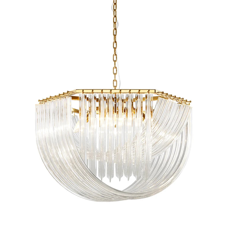 LED Postmodern Gold Silver Chrome Designer Hanging Lamps Chandelier Lighting Luster Suspension Luminaire Lamp For Foyer