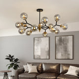 LED chandeliers vintage luxury glass bubble light for Dining Room Kitchen Living Room Bedroom Indoor farmhouse light fixture