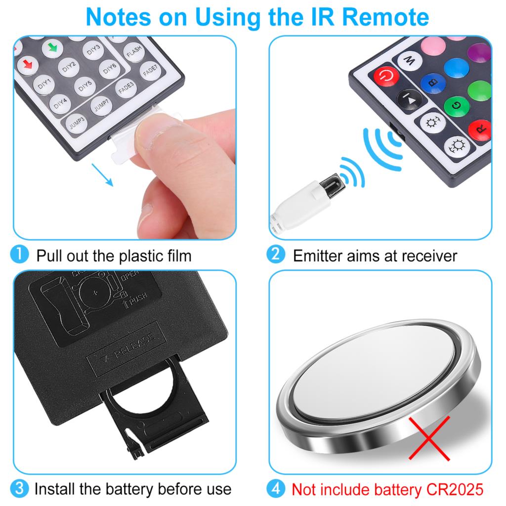 App Smart Bluetooth-compatible Controller LED RGB Controller, 24key IR USB remote  for SMD 2835 5050 RGB LED Strip Lights