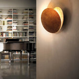 Creative Moon Eclipse Aisle Wall Light Corridor Bedside Lamp Living Room Round Gold Copper LED Sconce