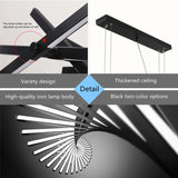 Nordic living room lamp modern minimalist designer Chandelier Lighting restaurant chandelier fishbone shape office strip light